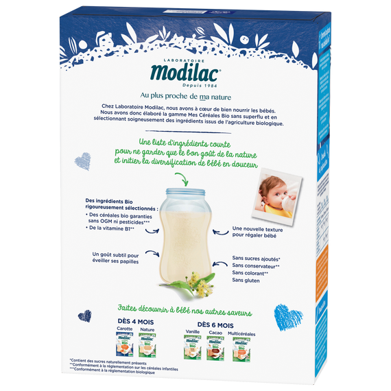 Modilac Céréales Bio Nuit 250G