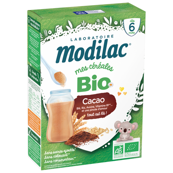 Modilac Céréales Bio Cacao 250G