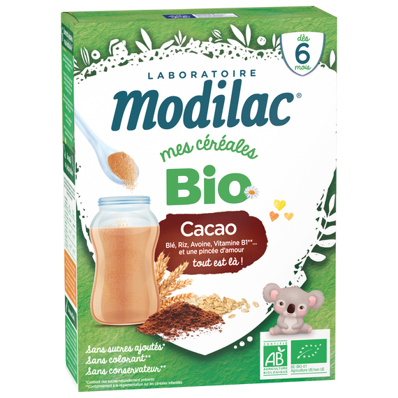 Modilac Céréales Bio Cacao 250G