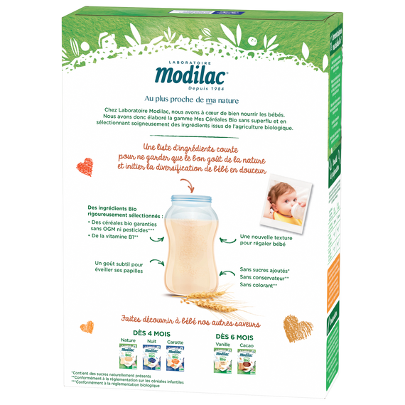 Modilac Céréales Bio Multi-Céréales 250G