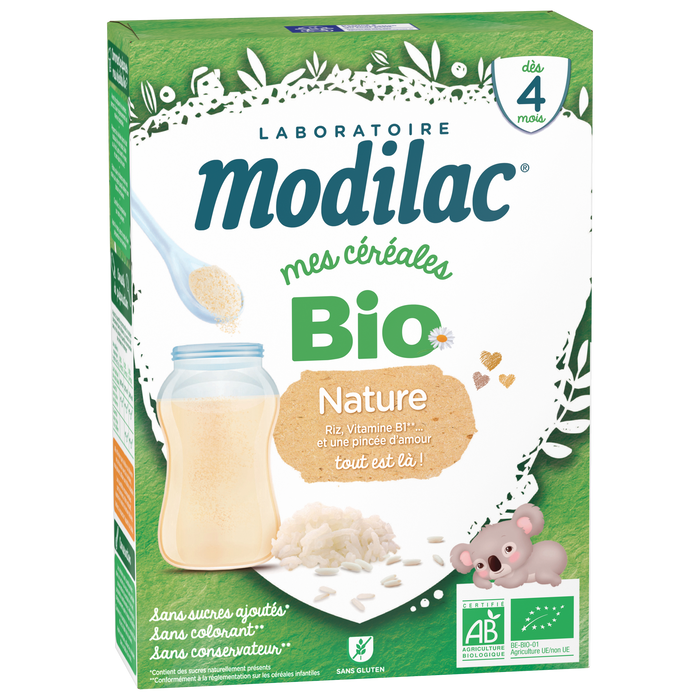 Modilac Céréales Bio Nature 4m+ 