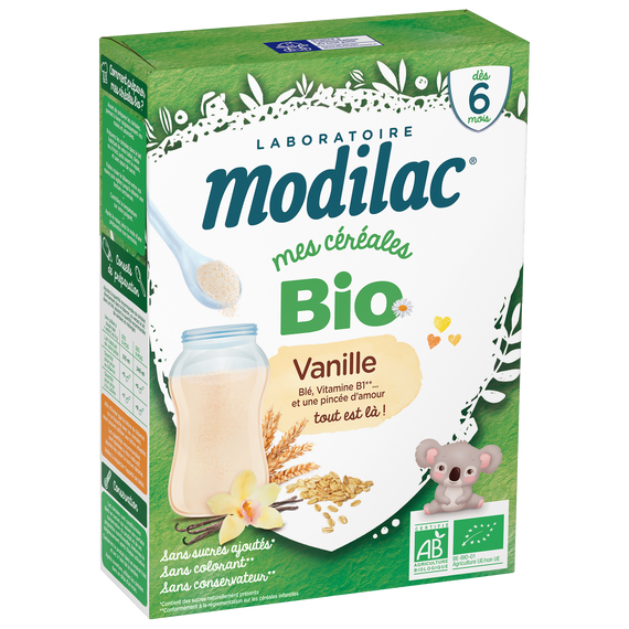 Modilac Céréales Bio Vanille 250G