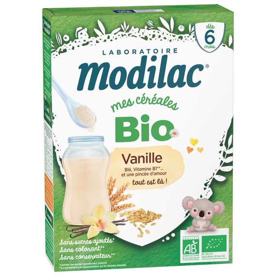 Modilac Céréales Bio Vanille 250G
